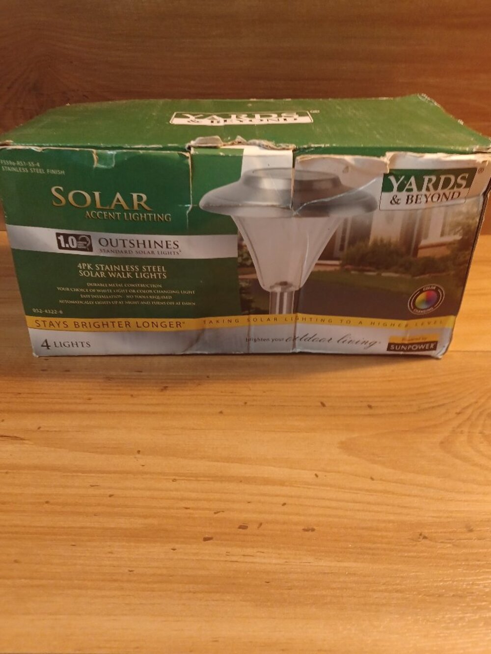 Yards & Beyond 4Pk Stainless Steel Solar Walk Lights